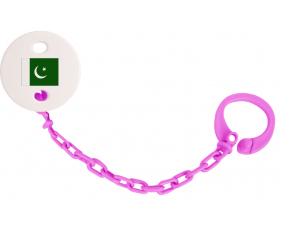 Attache-bandera tetina Pakistan fuschia rosa