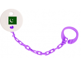 Attache-Bandera tetina Pakistán Color Violeta
