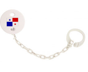 Attache-Piruleta Bandera de Panamá Blanca