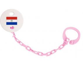 Attache-Bandera tetina Paraguay rosa claro