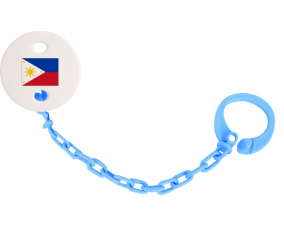 Attache-tetina Bandera de Filipinas azul turquesa