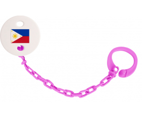 Attache-tetina Filipinas bandera fuschia rosa