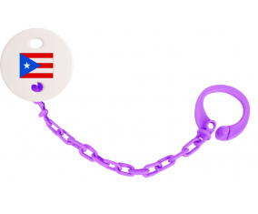 Attache-Bandera tetina Puerto Rico color Violeta