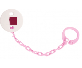 Attache-bandera tetina Qatar color rosa claro