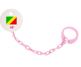 Attache-Piruleta Bandera República del Congo rosa claro