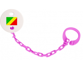 Attache-piruleta Bandera República del Congo fuschia rosa