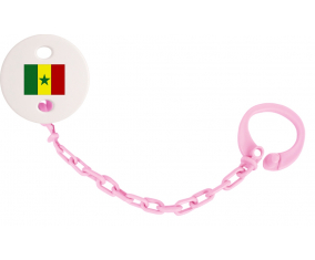 Attache-Bandera tetina Senegal rosa claro