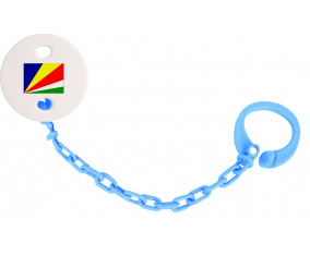 Attache-Bandera tétina Seychelles azul turquesa