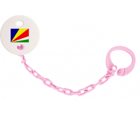 Attache-bandera tetina Seychelles color rosa claro