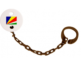 Attache-bandera tetina Seychelles Color marrón