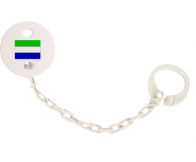 Attache-bandera tetina Sierra Leona color blanco