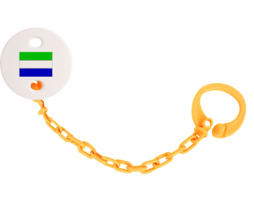 Attache-Bandera tetina Sierra Leona Color Naranja