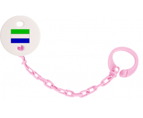 Attache-Bandera tetina Sierra Leona rosa claro