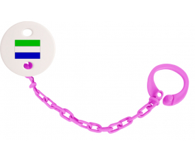 Attache-bandera tetina Sierra Leona color rosa fuschia