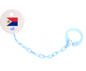 Attache-bandera tetina Sint Maarten cielo azul