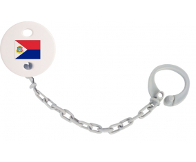 Attache-bandera tetina Sint Maarten Color Gris
