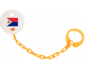 Attache-bandera tetina Sint Maarten Color naranja