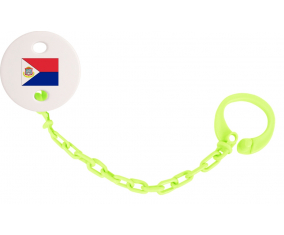 Attache-bandera tetina Sint Maarten color verde
