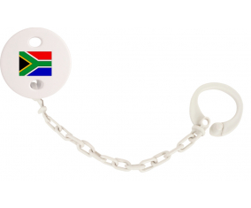 Attache-lemben bandera Sudáfrica color blanco
