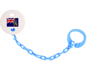 Attache-Bandera Tetina De Georgia del Sur y Las Islas Sandwich del Sur azul turquesa