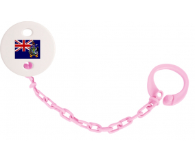 Attache-Bandera Tetina De Georgia del Sur y Las Islas Sandwich del Sur Color Rosa Claro
