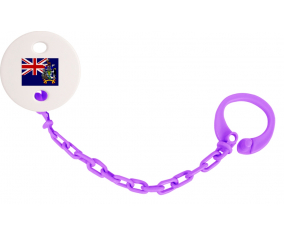 Attache-Bandera Tetina Sur Georgia y South Sandwich Islas Color Violeta