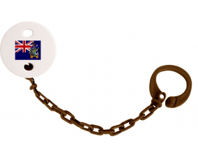 Attache-Bandera Tetina Sur Georgia y South Sandwich Islas Brown Color