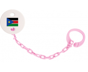 Attache-Piruleta Sudán del Sur Bandera Rosa Claro