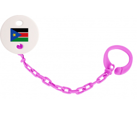 Attache-bandera piruleta De Sudán del Sur fuschia rosa