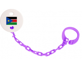 Attache-Bandera piruleta Sudán del Sur Color Violeta