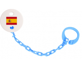 Attache-Bandera Tetina España color azul turquesa