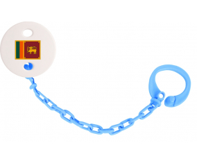 Attache-bandera tetina Sri Lanka Srilanka azul turquesa