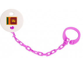 Attache-bandera tetina Sri Lanka Srilanka color rosa fuschia