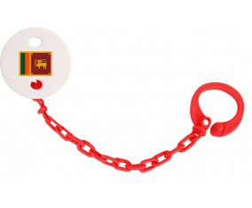 Attache-bandera tetina Sri Lanka Srilanka rojo