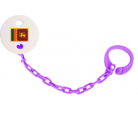 Attache-bandera tetina Sri Lanka Srilanka color violeta