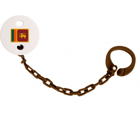 Attache-bandera tetina Sri Lanka Srilanka Color Marrón