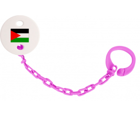 Attache-Bandera piruleta Palestina fuschia rosa