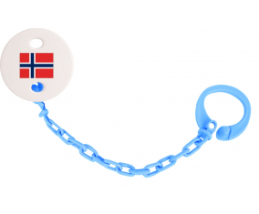 Attache-lollipop Bandera Svalbard y Jan Mayen azul turquesa