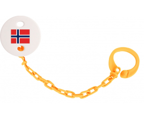 Attache-lollipop Bandera Svalbard y Jan Mayen color naranja