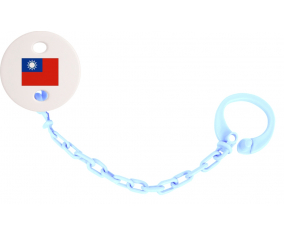 Attache-bandera tetina Taiwan color Sky Blue