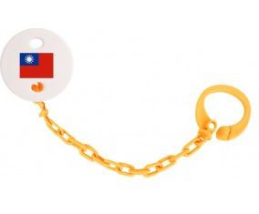 Attache-bandera tetina color taiwanés naranja