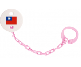 Attache-bandera tetina Taiwan color rosa claro