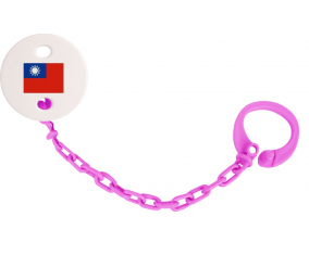 Attache-bandera tetina Taiwán color rosa fuschia