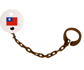 Attache-bandera tetina Taiwan Color Brown