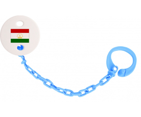 Attache-Bandera piruleta Tayikistán azul turquesa