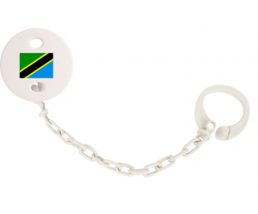 Attache-Bandera Tetina Tanzania Color blanco