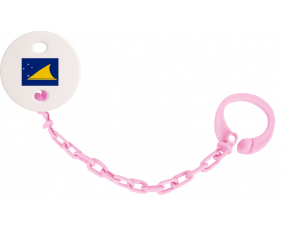 Attache-bandera tetina Tokelau color rosa claro