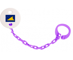 Attache-bandera tetina Tokelau color violeta