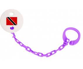 Attache-Bandera tetina Trinidad y Tobago color Violeta