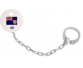 Attache-bandera tetina turcos y caicos color gris